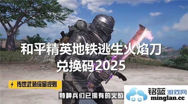 和平精英地铁逃生火焰刀兑换码2025最新发布，畅享极致游戏体验！